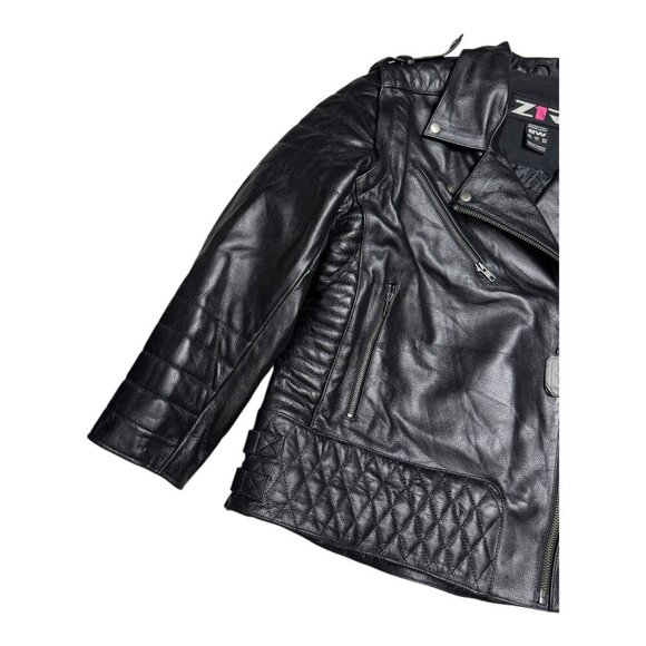 Z1R Genuine Leather Motorcycle Biker Zip-Off Sleeves Vest Bomber Jacket NWT 3XL - Picture 6 of 8